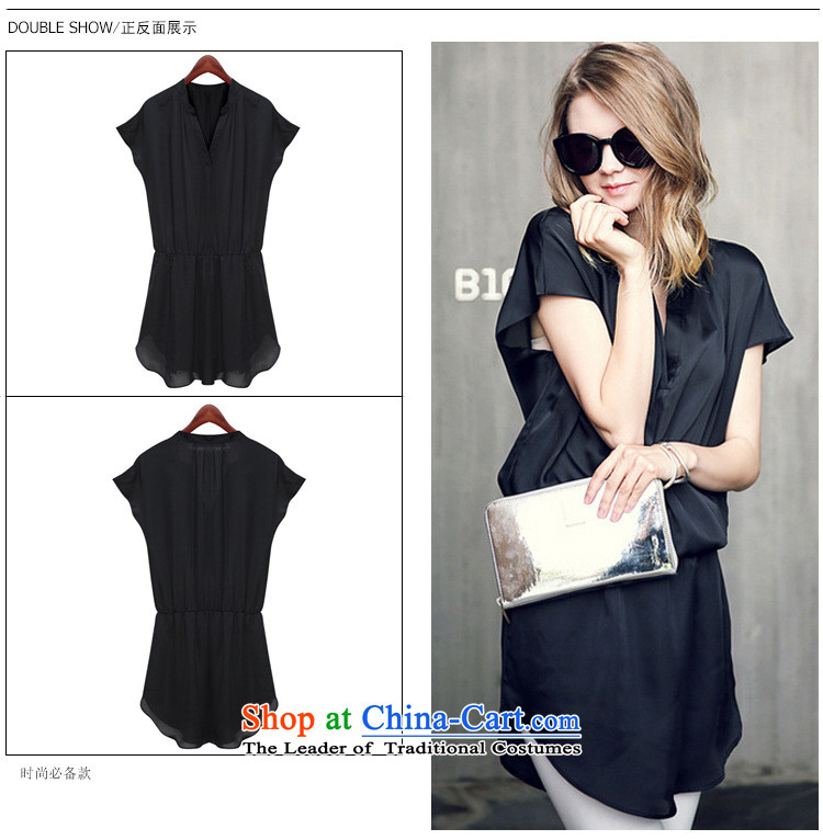 O Ya-ting 2015 new to increase women's code mmv thick collar short-sleeve T-shirt 7 chiffon trouser press kit summer black two kits 175-200 5XL recommends that you catty picture, prices, brand platters! The elections are supplied in the national character of distribution, so action, buy now enjoy more preferential! As soon as possible.