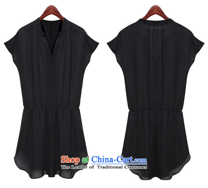 O Ya-ting 2015 new to increase women's code mmv thick collar short-sleeve T-shirt 7 chiffon trouser press kit summer black two kits 175-200 5XL recommends that you catty picture, prices, brand platters! The elections are supplied in the national character of distribution, so action, buy now enjoy more preferential! As soon as possible.