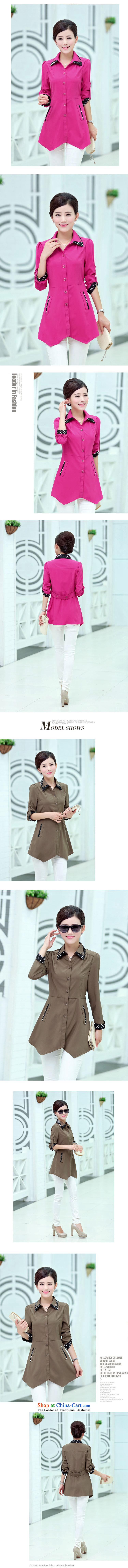 El-ju Yee Nga large load autumn 2015 Women's 4XL new version of Korea's sister video thin loose dot shirts YY6282 chestnut horses short-sleeved XXXL picture, prices, brand platters! The elections are supplied in the national character of distribution, so action, buy now enjoy more preferential! As soon as possible.