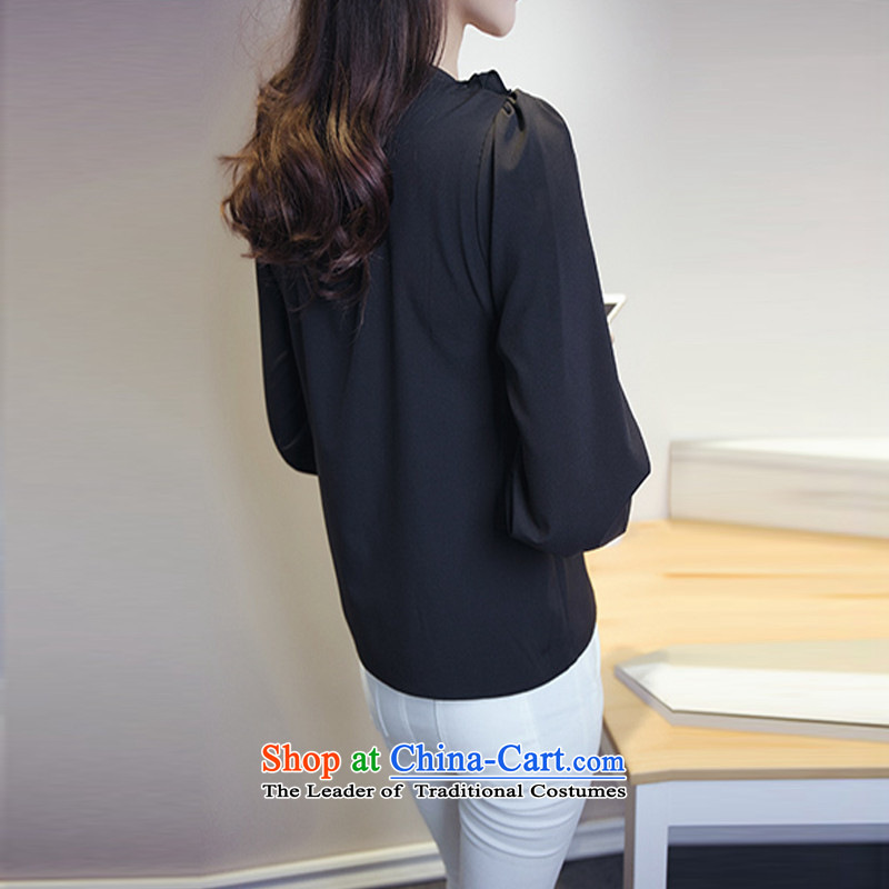 The first declared to economy xl female thick mm spring and autumn the new Korean long-sleeved shirt shirt chiffon forming the Netherlands 6217/ T-shirt and black shirt 5XL 180-200 around 922.747, purple long declared shopping on the Internet has been pre