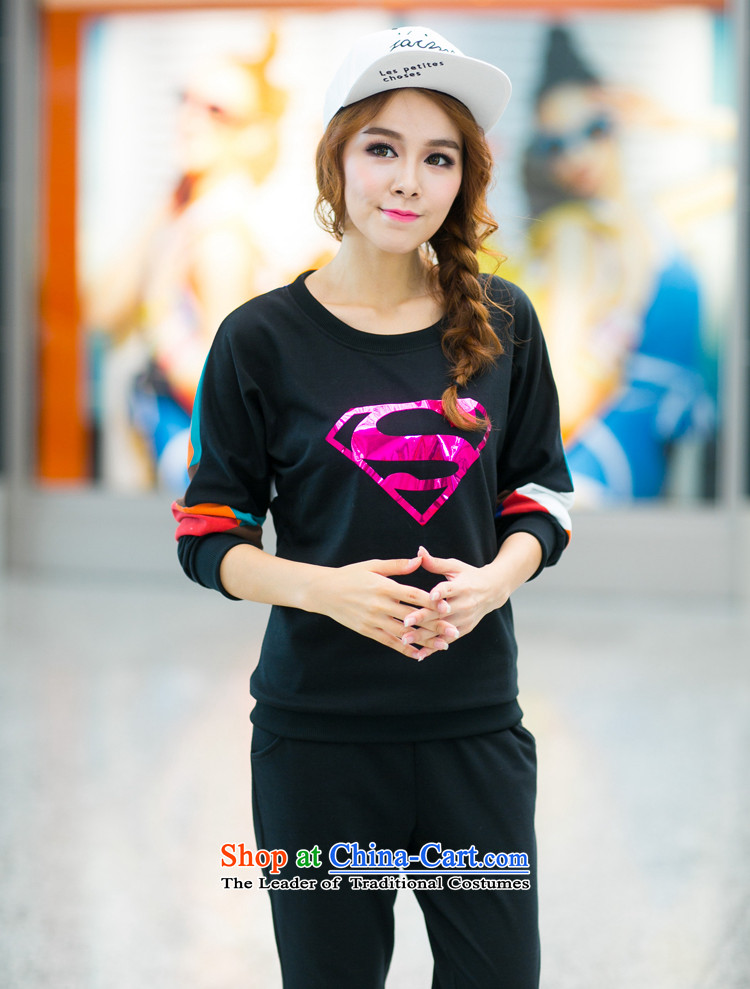 Maximum number of ladies spring 2015 the new Korean version of fat mm long-sleeved trousers Sports & Leisure Package Black XL Photo, prices, brand platters! The elections are supplied in the national character of distribution, so action, buy now enjoy more preferential! As soon as possible.