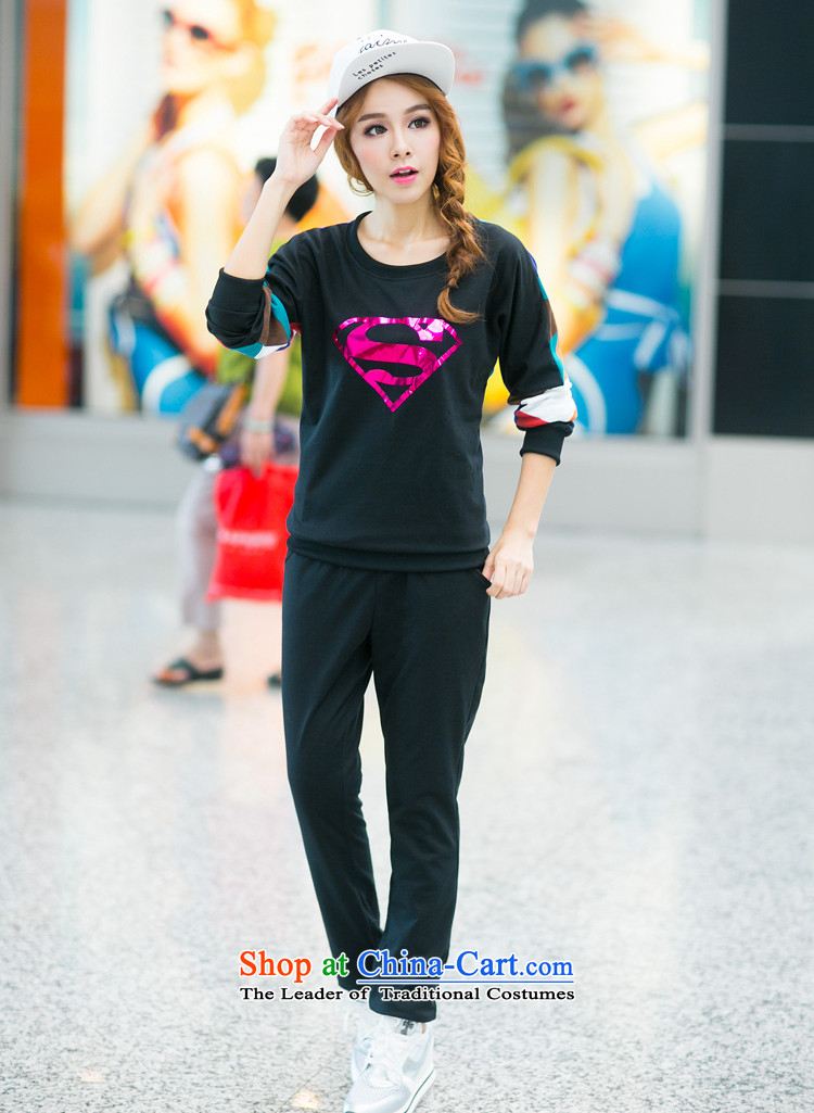Maximum number of ladies spring 2015 the new Korean version of fat mm long-sleeved trousers Sports & Leisure Package Black XL Photo, prices, brand platters! The elections are supplied in the national character of distribution, so action, buy now enjoy more preferential! As soon as possible.