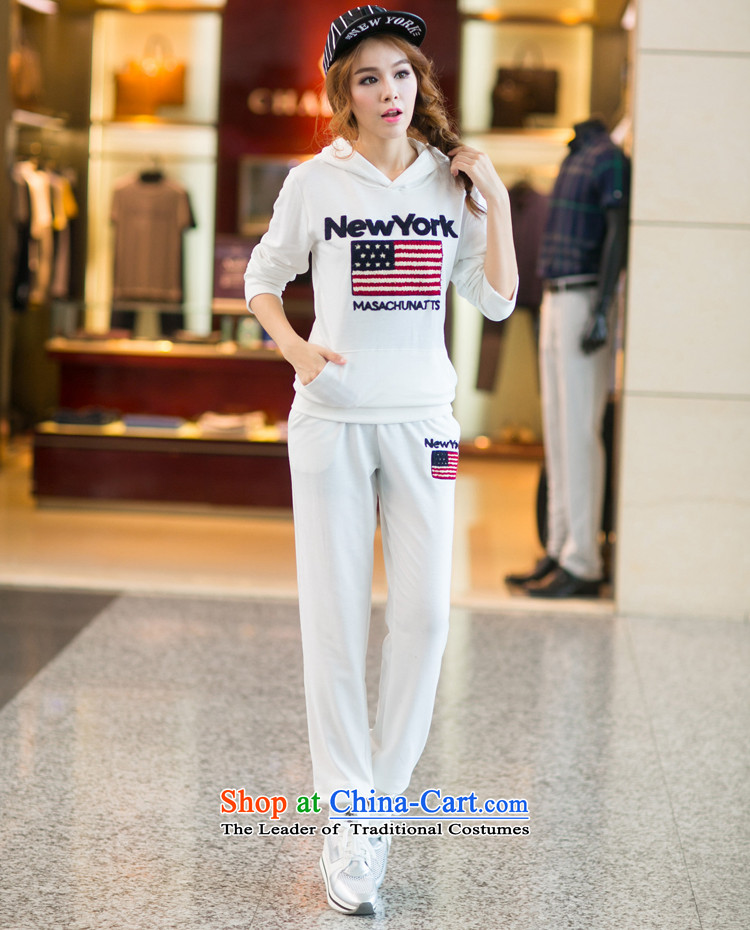2015 Spring and Fall new larger female Women's clothes is a long-sleeved black sports suits L picture, prices, brand platters! The elections are supplied in the national character of distribution, so action, buy now enjoy more preferential! As soon as possible.