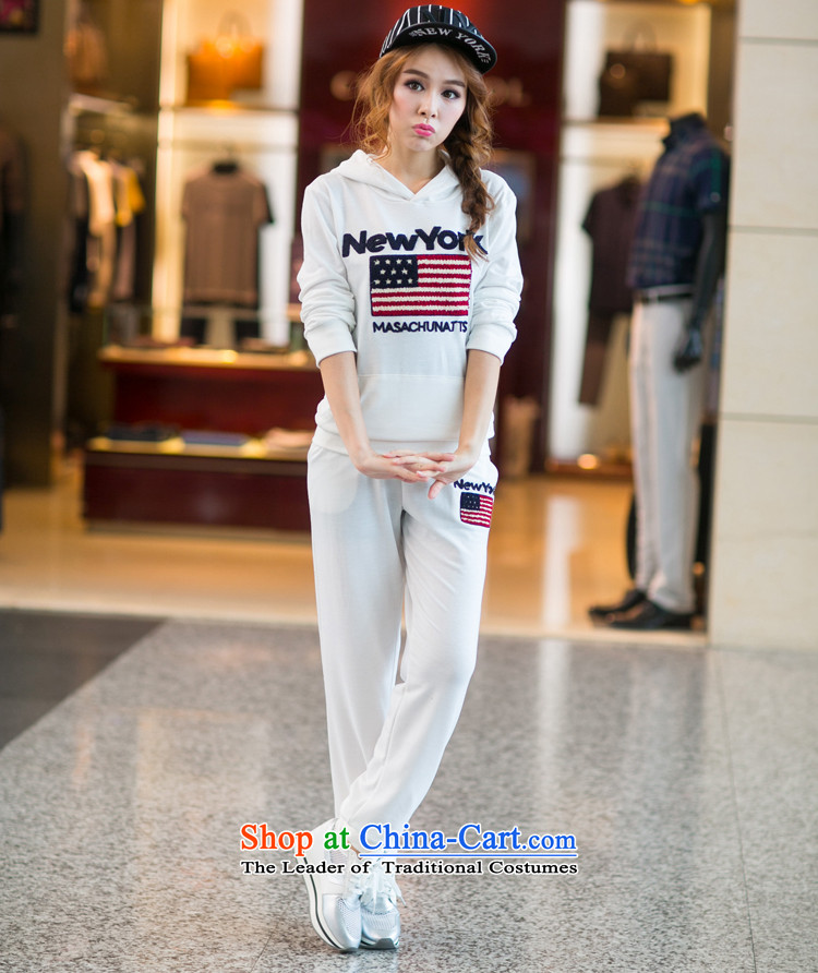 2015 Spring and Fall new larger female Women's clothes is a long-sleeved black sports suits L picture, prices, brand platters! The elections are supplied in the national character of distribution, so action, buy now enjoy more preferential! As soon as possible.
