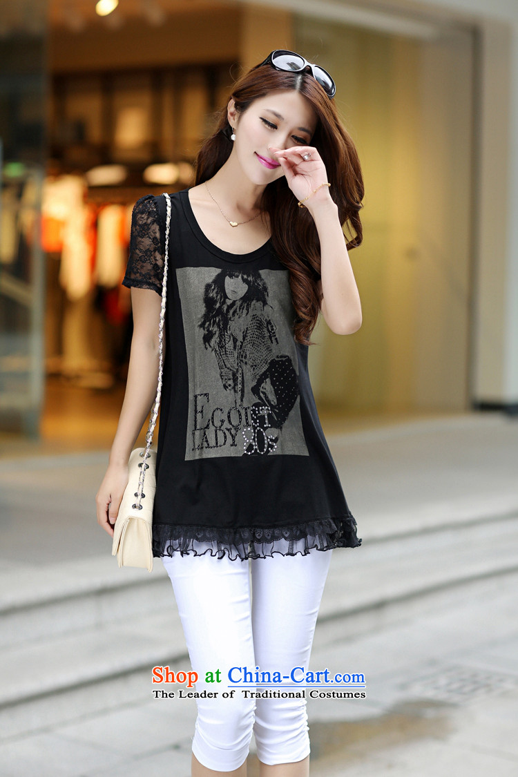 2015 Summer ZORMO new lace stitching larger T-shirt female thick add fertilizers mm dolls increase leisure t-shirt black XXXL picture, prices, brand platters! The elections are supplied in the national character of distribution, so action, buy now enjoy more preferential! As soon as possible.