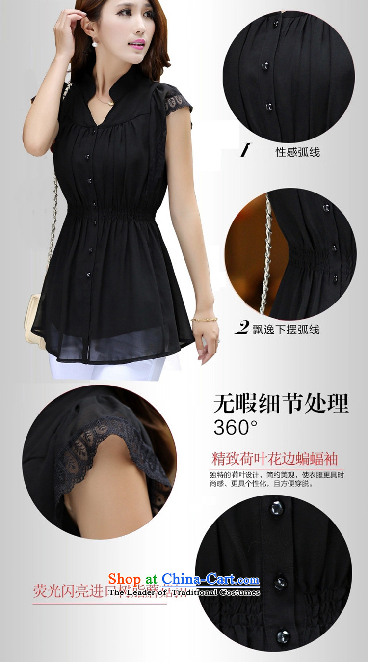 2015 Summer ZORMO new lace stitching in long large chiffon shirt thick mm to intensify foutune shirt black XXL picture, prices, brand platters! The elections are supplied in the national character of distribution, so action, buy now enjoy more preferential! As soon as possible.