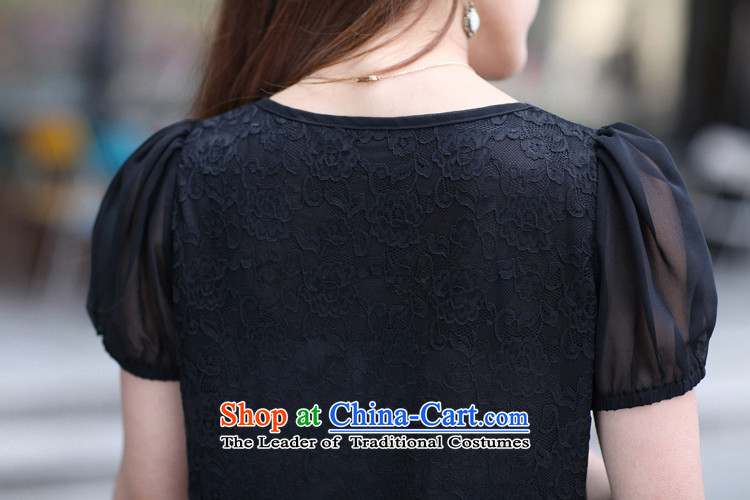  The Korean version of the female ZORMO 2015 Summer new larger lace t shirt thick mm to xl dolls T-shirts black XXXL picture, prices, brand platters! The elections are supplied in the national character of distribution, so action, buy now enjoy more preferential! As soon as possible.