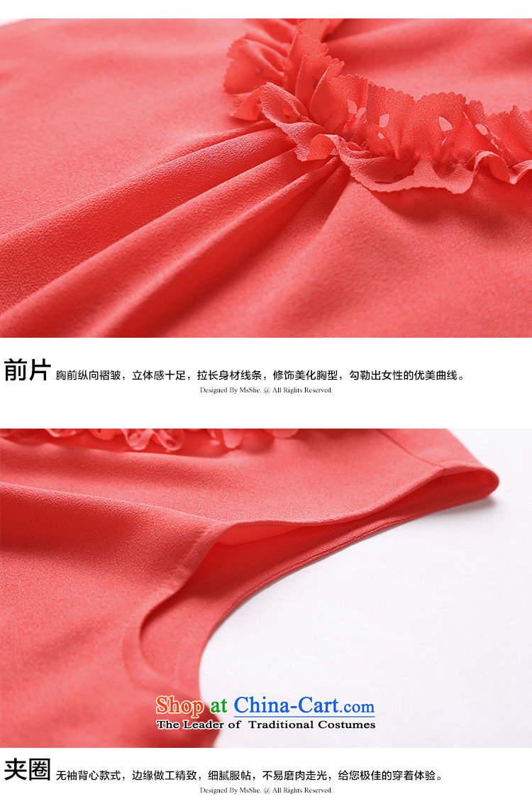 To increase the number MSSHE Women 2015 new summer billowy flounces round-neck collar thick mm vest chiffon shirt 2739th west red XL Photo, prices, brand platters! The elections are supplied in the national character of distribution, so action, buy now enjoy more preferential! As soon as possible.