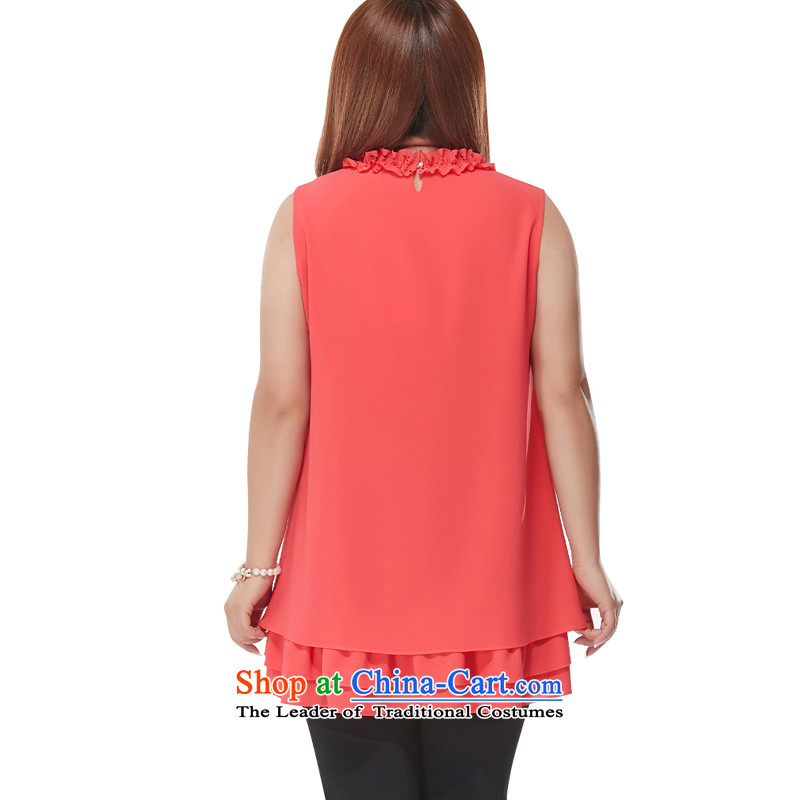 To increase the number MSSHE Women 2015 new summer billowy flounces round-neck collar thick mm vest chiffon shirt 2739th west red XL, Susan Carroll, the poetry Yee (MSSHE),,, shopping on the Internet