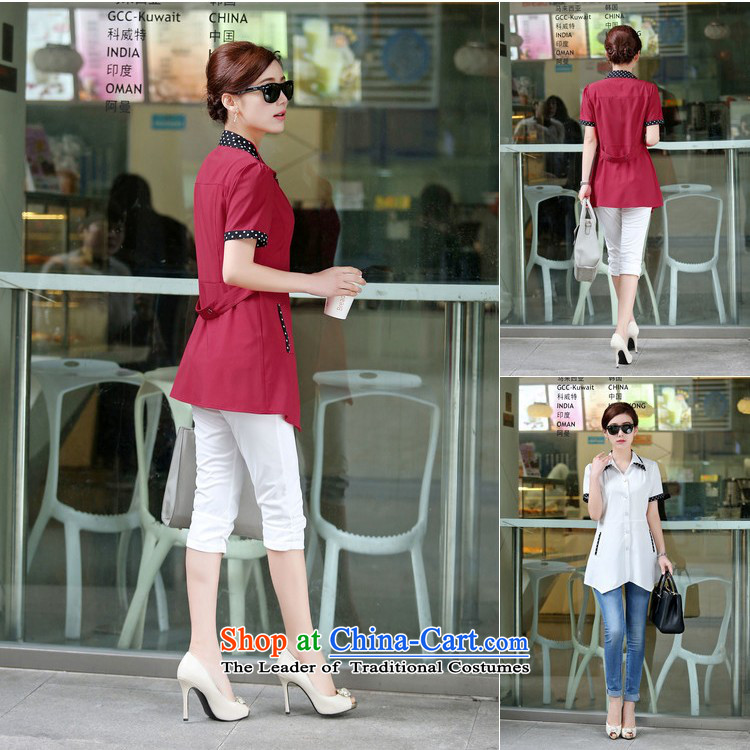 El-ju Yee Nga New, spring and autumn 2015 Korean thick sister larger women's 4X better RY6262 shirt red short-sleeved XXXL picture, prices, brand platters! The elections are supplied in the national character of distribution, so action, buy now enjoy more preferential! As soon as possible.