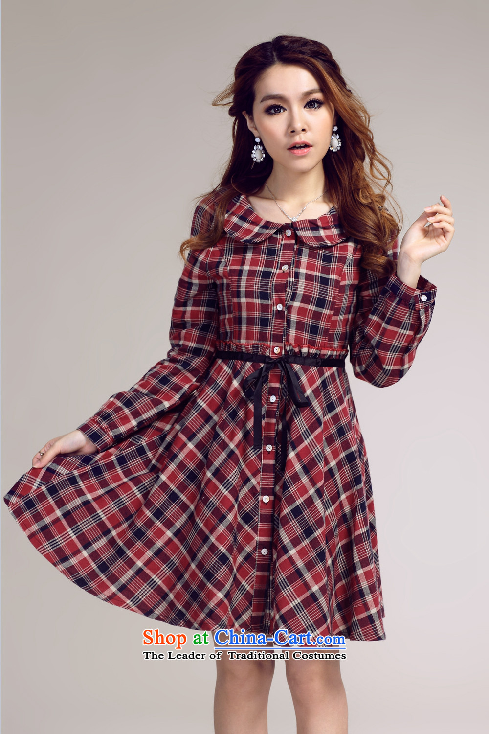 Maximum number of ladies wild date of sweet preppy doll collar latticed long-sleeved skirt (real) color photo shoot 8,675 M picture, prices, brand platters! The elections are supplied in the national character of distribution, so action, buy now enjoy more preferential! As soon as possible.