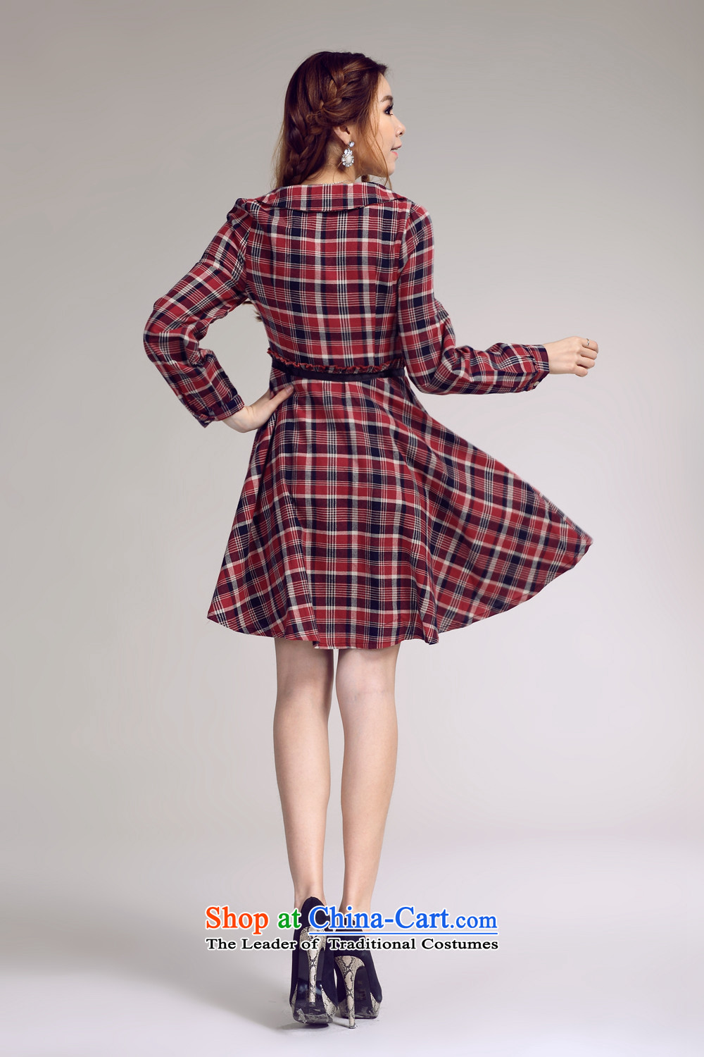 Maximum number of ladies wild date of sweet preppy doll collar latticed long-sleeved skirt (real) color photo shoot 8,675 M picture, prices, brand platters! The elections are supplied in the national character of distribution, so action, buy now enjoy more preferential! As soon as possible.