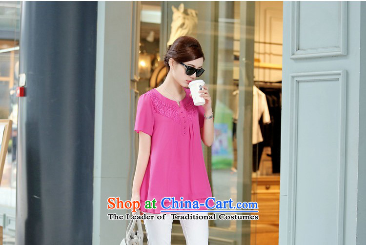 El-ju Yee Nga MOM 2015 summer load new Korean version of Fat MM lace stitching double-decker Big Code women chiffon shirt YZ5263 BLUE XL Photo, prices, brand platters! The elections are supplied in the national character of distribution, so action, buy now enjoy more preferential! As soon as possible.