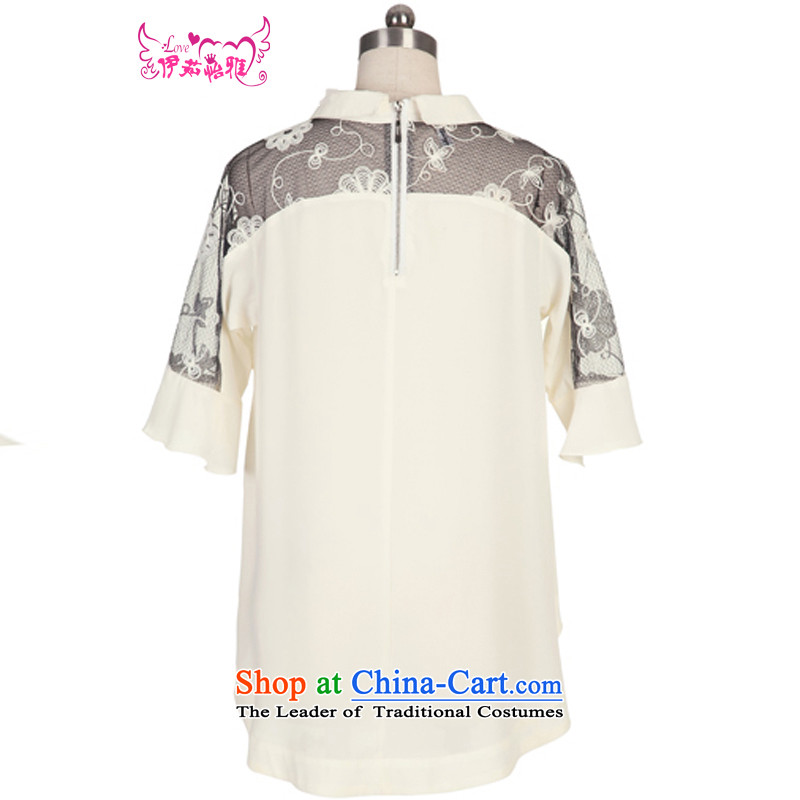 El-ju 2015 Autumn Yee Nga new high-code women chiffon shirt to intensify the Netherlands YZ5267 forming the black , L'Yu Yee Nga shopping on the Internet has been pressed.