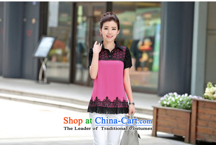El-ju Yee Nga 2015 Summer Knitted cuffs lace stitching chiffon shirt thick sister larger T-shirts YZ5288 BOURDEAUX XXXL picture, prices, brand platters! The elections are supplied in the national character of distribution, so action, buy now enjoy more preferential! As soon as possible.