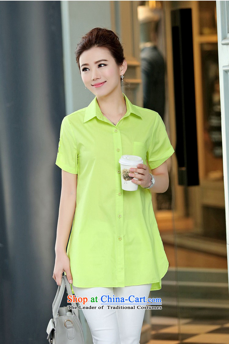 El-ju Yee Nga 2015 Summer new larger female zipper stitching thick, Hin short-sleeved shirt YZ5560 thin white M picture, prices, brand platters! The elections are supplied in the national character of distribution, so action, buy now enjoy more preferential! As soon as possible.