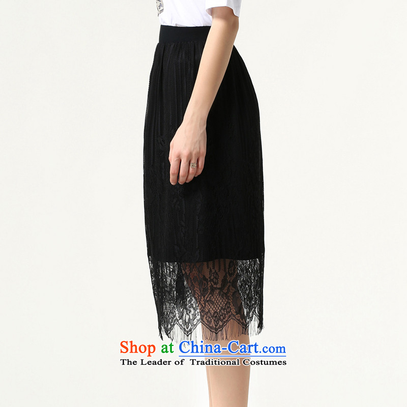 The Ni dream western lace body skirt to increase women's code 200 catties 2015 Summer new fat mm sleek and hem package and more black XXL, s1512 Mano Connie Dream , , , shopping on the Internet