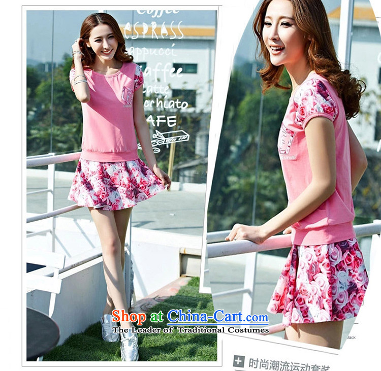 In the summer of 2015, Cho Jae-hyung, the new large female Korean short-sleeved T-shirt Skort Leisure Suite   3125 pink M picture, prices, brand platters! The elections are supplied in the national character of distribution, so action, buy now enjoy more preferential! As soon as possible.