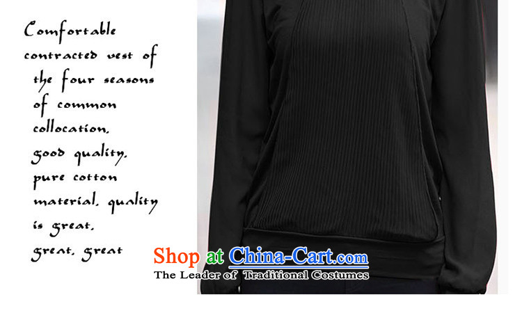 The lymalon lehmann thick, Hin thin autumn 2015 mm thick new larger women to increase long-sleeved shirt loose chiffon XXXXL 131 black images, prices, brand platters! The elections are supplied in the national character of distribution, so action, buy now enjoy more preferential! As soon as possible.