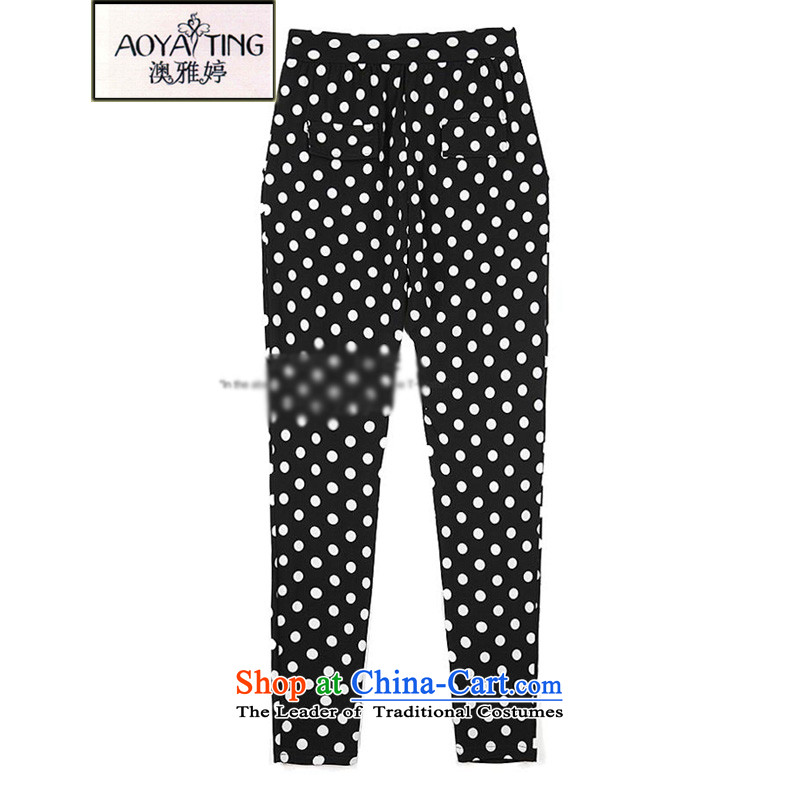 O Ya-ting 2015 new to increase women's code thick black and white Summer Waves mm point Harlan Pants color photo of female XL 115-128 recommends that you, O Jacob aoyating Ting () , , , shopping on the Internet