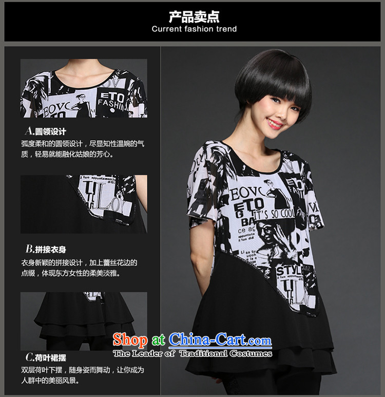 The Director of the women's code to increase the summer thick Korean modern stamp MM short-sleeved T-shirt chiffon shirt,  1345 pictures graphics thin large tri-color code 4XL suitable for 180 around 922.747 picture, prices, brand platters! The elections are supplied in the national character of distribution, so action, buy now enjoy more preferential! As soon as possible.