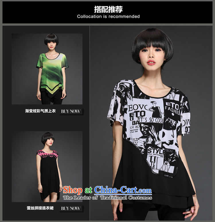 The Director of the women's code to increase the summer thick Korean modern stamp MM short-sleeved T-shirt chiffon shirt,  1345 pictures graphics thin large tri-color code 4XL suitable for 180 around 922.747 picture, prices, brand platters! The elections are supplied in the national character of distribution, so action, buy now enjoy more preferential! As soon as possible.