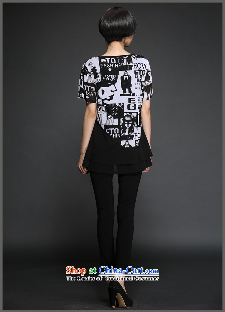 The Director of the women's code to increase the summer thick Korean modern stamp MM short-sleeved T-shirt chiffon shirt,  1345 pictures graphics thin large tri-color code 4XL suitable for 180 around 922.747 picture, prices, brand platters! The elections are supplied in the national character of distribution, so action, buy now enjoy more preferential! As soon as possible.