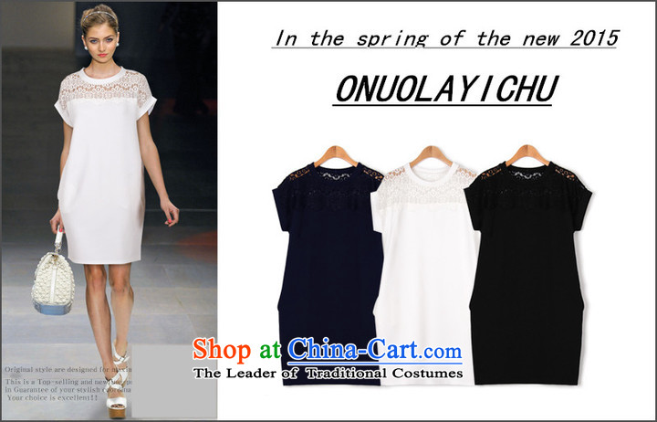 O Ya-ting 2015 new to increase women's code thick MM summer lace engraving Dress Shirt female black 3XL 145-165 recommends that you catty picture, prices, brand platters! The elections are supplied in the national character of distribution, so action, buy now enjoy more preferential! As soon as possible.