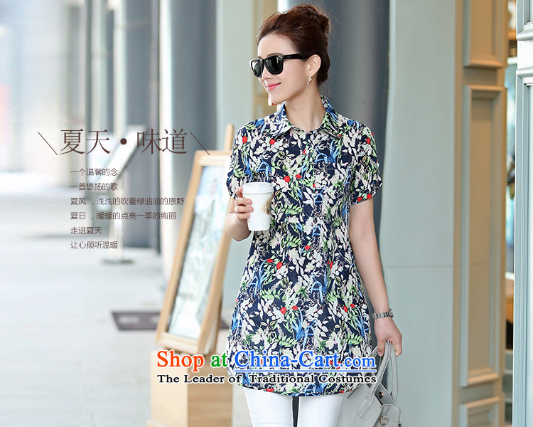 Hundred Li Ying 2015 Summer new mother in older cotton short-sleeved shirt with floral in long coat female elephant White M picture, prices, brand platters! The elections are supplied in the national character of distribution, so action, buy now enjoy more preferential! As soon as possible.