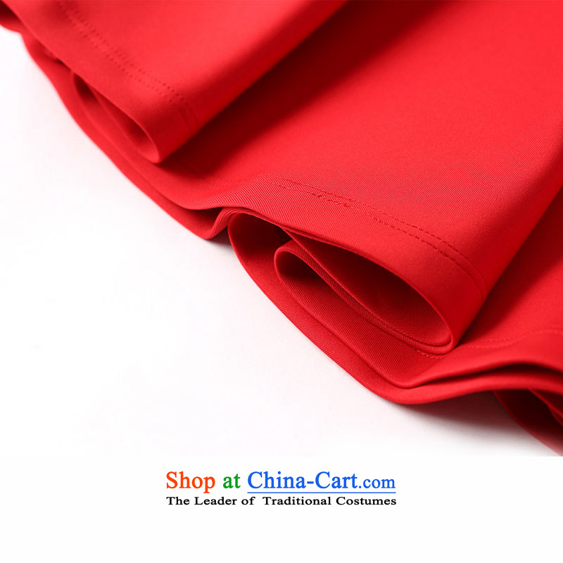 The representative of the water high-end women 2015 Spring new upper body skirt Korean high elastic waist pleated skirts S15CBY4531 hundreds of water of the Red 3XL, (SHUIMIAO) , , , shopping on the Internet