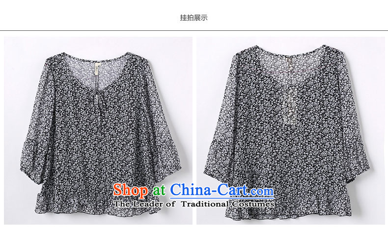 The representative of New Water Spring 2015 Korean thick mm maximum code of 7-sleeved T-shirt female wild meat S15CK4689 Tibetan black and white flowers , prices, pictures L brand platters! The elections are supplied in the national character of distribution, so action, buy now enjoy more preferential! As soon as possible.