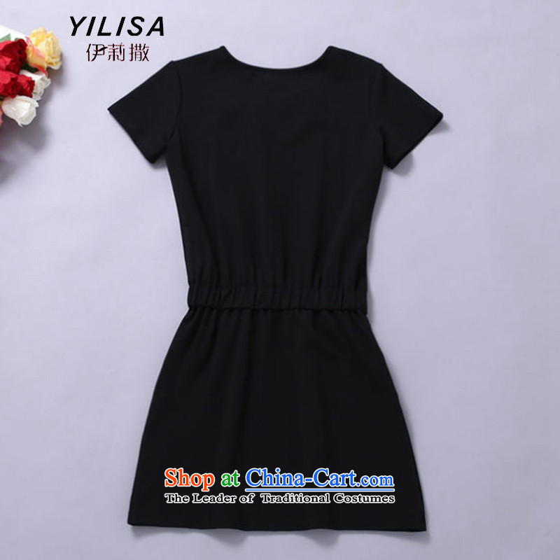 The new king code YILISA women 200 catties thick mm summer Korean cartoon cubs figure dresses thick sister video thin even turning black XXL, K870 skirts, the Reine (YILISA sub-shopping on the Internet has been pressed.)