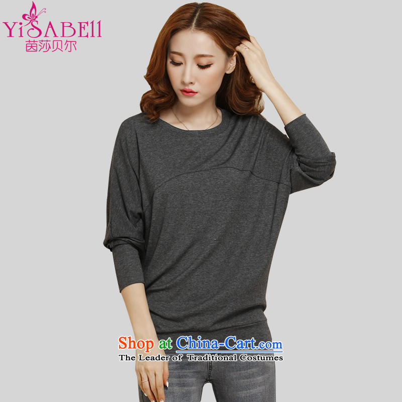 Athena Chu Isabel 2015 installed version to Korea to increase women's code thick mm long-sleeved female long bat loose T-shirt, forming the Netherlands shirt? 1127?carbon?3XL_ cost between HKD150-170 catty recommendations_