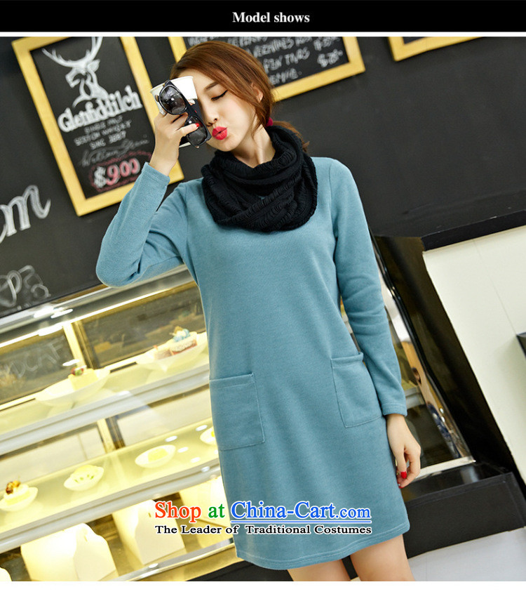 Athena Chu Isabel thick MM to increase women's loose in code long skirt korea kit and pure color knitting forming the long-sleeved shirt short skirts 1342 Black  L recommendations 105-120 catty picture, prices, brand platters! The elections are supplied in the national character of distribution, so action, buy now enjoy more preferential! As soon as possible.