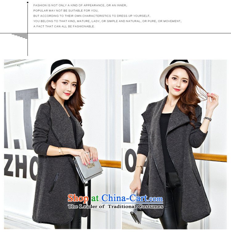 Athena Chu Isabel plus hypertrophy code women autumn and winter, thick mm loose woolen shawl frock coat gross mantle Korean version of this casual jacket 1290 Gray 2XL recommendations 135-150 catty picture, prices, brand platters! The elections are supplied in the national character of distribution, so action, buy now enjoy more preferential! As soon as possible.