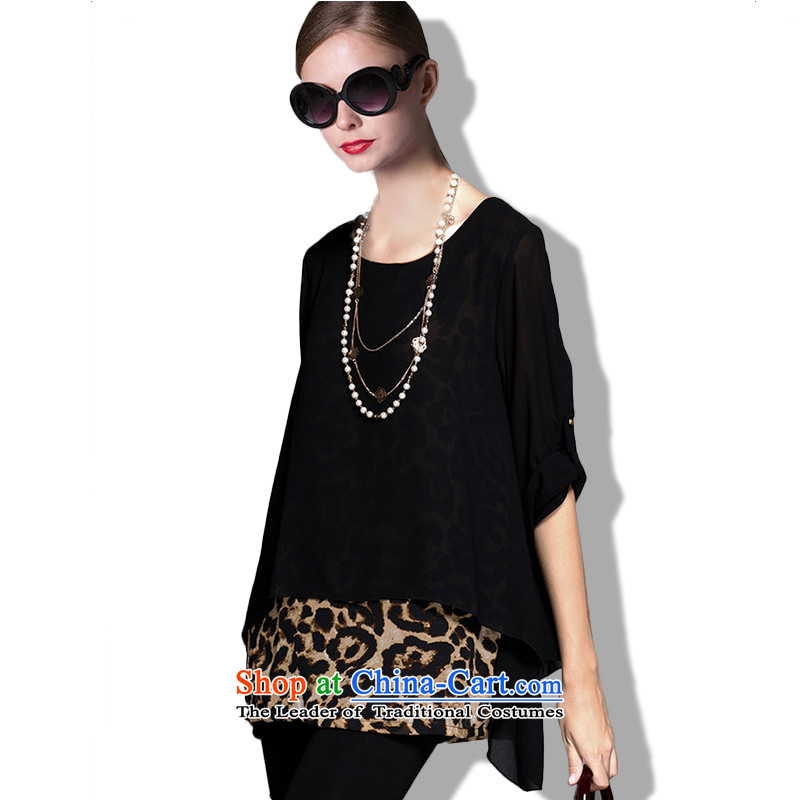 The lymalon lehmann thick, Hin thin 2015 Autumn replacing the new Europe and the large number of ladies fashion leopard leave two T-shirts are Black 0045 XL, Sulaiman Ronnie (LYMALON) , , , shopping on the Internet