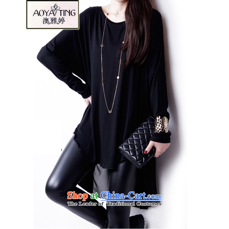 O Ya-ting 2015 Spring New to increase women's code in mm thick long long-sleeved shirt, forming the chiffon black 3XL 160-200 recommends that you, O Jacob aoyating Ting () , , , shopping on the Internet