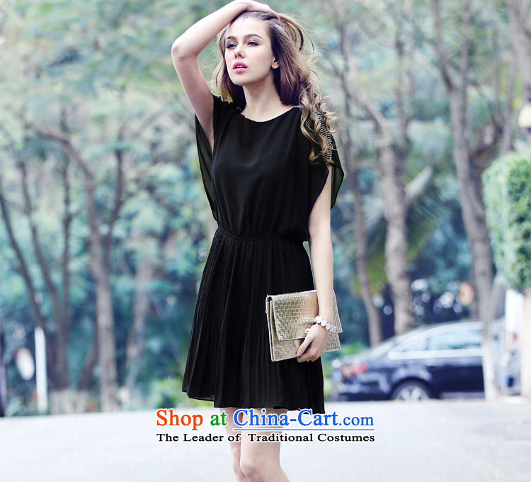 2015 Summer Zz&ff new European sites to increase women's code thick MM200 catty chiffon video thin dresses Black XL Photo, prices, brand platters! The elections are supplied in the national character of distribution, so action, buy now enjoy more preferential! As soon as possible.