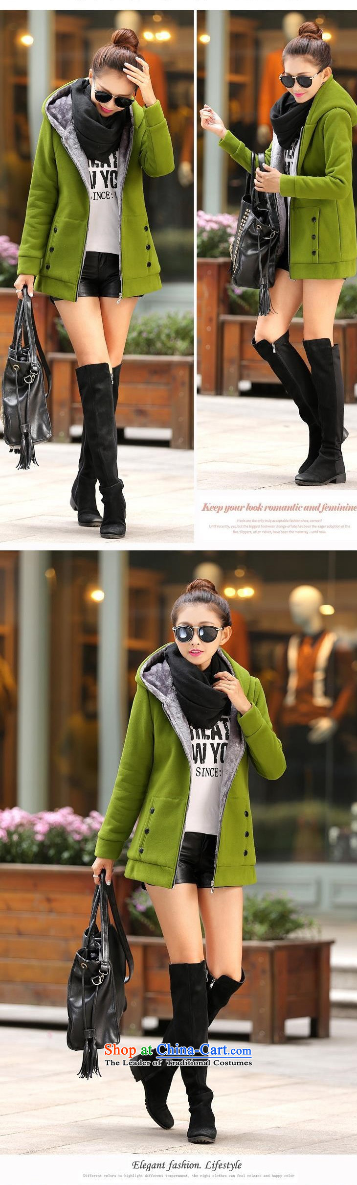 Meiby of autumn and winter new larger women to increase the Korean version of the lint-free in long-thick jacket female autumn and winter thick cardigan cotton coat 9822 Green XXL.. Picture, prices, brand platters! The elections are supplied in the national character of distribution, so action, buy now enjoy more preferential! As soon as possible.