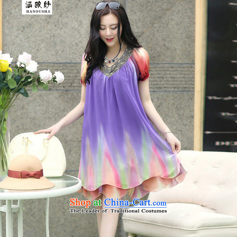 Euro 2015 Korea covered by Uganda People to thick edition xl 200 catties thick mm female sister summer loose video thin ice woven dresses orange stripes M 90 catty -110 catty recommendations, covering Europe hanousha yarn () , , , shopping on the Internet