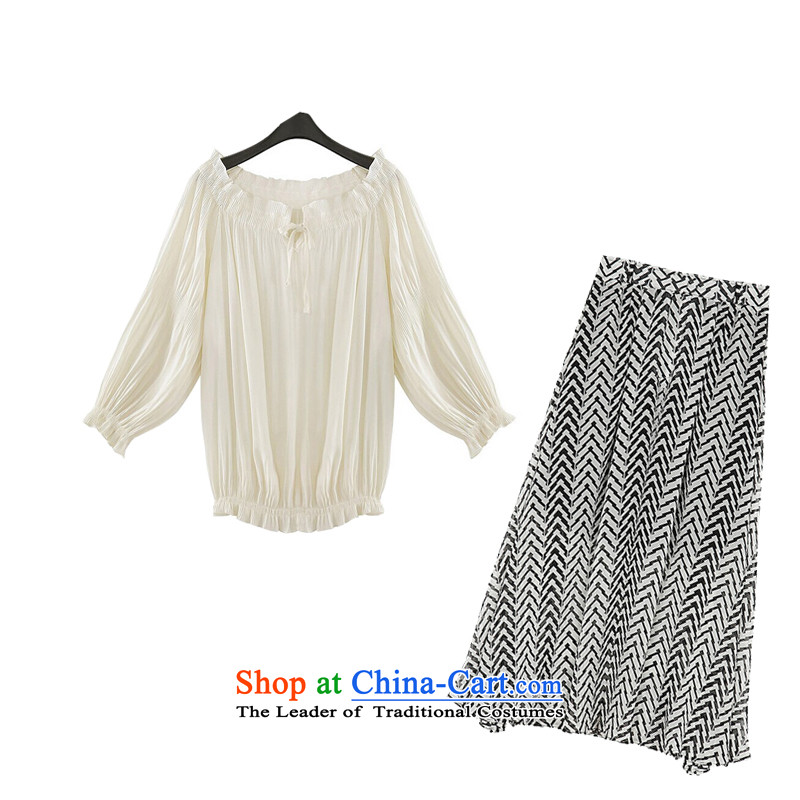 In summer, Pak cuff new larger female loose chiffon shirt two kits long skirt picture color 8086 2XL around 922.747, paras. 135-145 Park shopping on the Internet has been pressed.