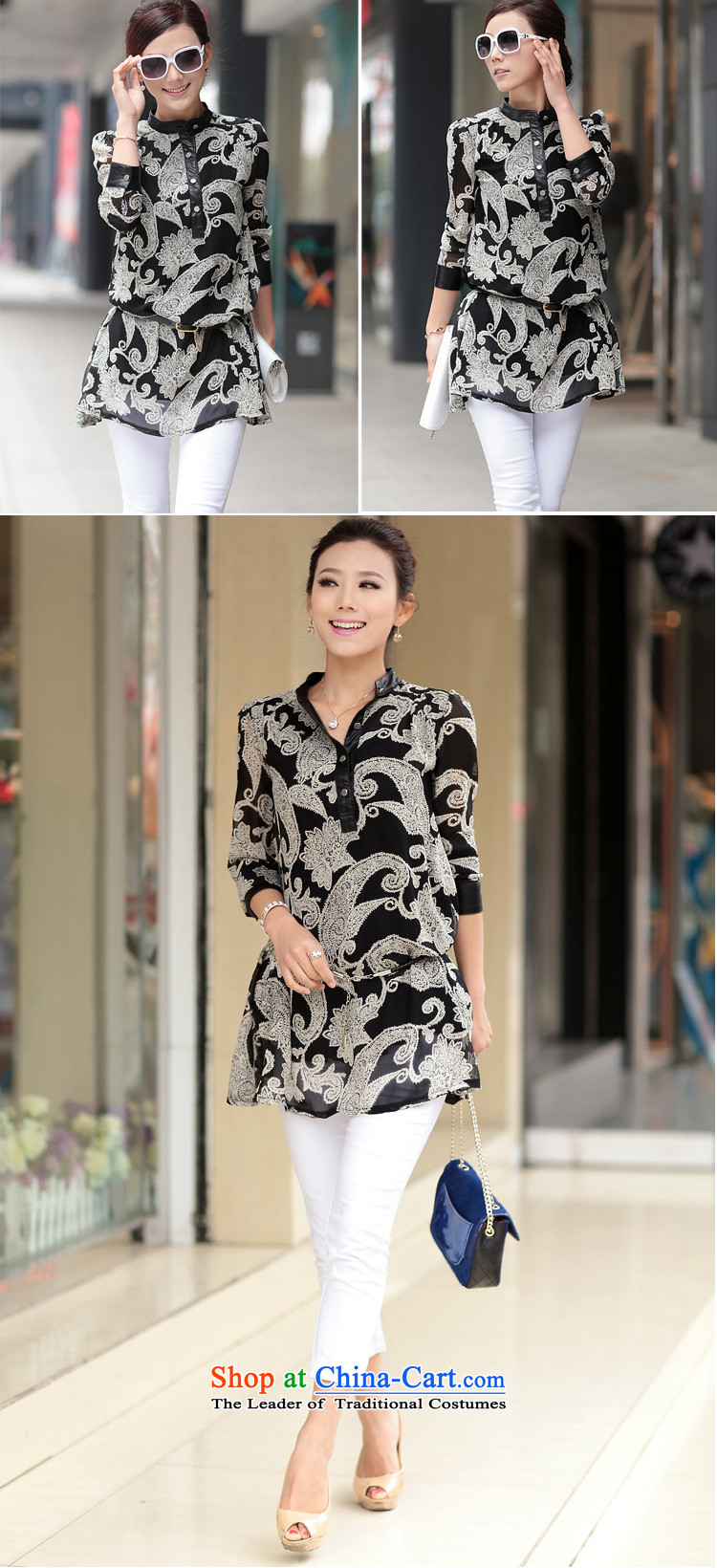 Yoon Elizabeth Odio Benito mother blouses thick MM loose chiffon shirt video thin large stamp summer dresses 2015 New Black XL recommendations about 140 pictures, prices, brand platters! The elections are supplied in the national character of distribution, so action, buy now enjoy more preferential! As soon as possible.