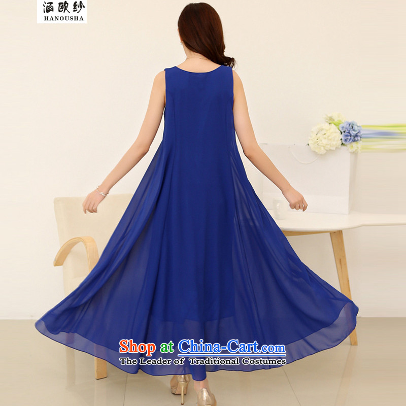 Euro 2015 yarn covered by the summer of the new wave of Bohemia to increase women's dresses thick mm thin large graphics dresses Blue M recommendations 100-110, covered by the OSCE yarn (hanousha) , , , shopping on the Internet