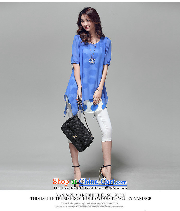 Song Of Yue XL Women's Summer new graphics in thin long leave two chiffon shirt R5010 light blue 4XL(165-180 catty) Picture, prices, brand platters! The elections are supplied in the national character of distribution, so action, buy now enjoy more preferential! As soon as possible.