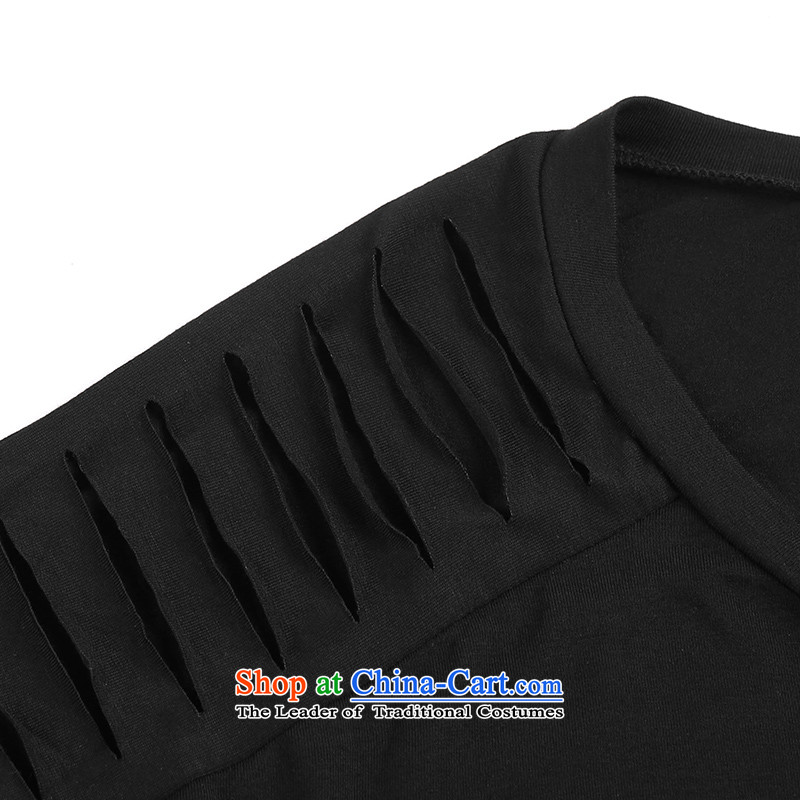 The former Yugoslavia Migdal Code women 2015 Summer new fat mm elegant pure cotton short-sleeved T-shirt, long black 3XL, 952152913 female former Yugoslavia Mak , , , shopping on the Internet