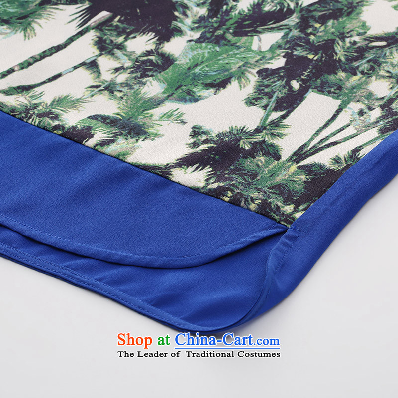 The former Yugoslavia Migdal Code women 2015 Summer new fat mm floral stitching short-sleeved T-shirt, long suit 5XL, 952362351 female former Yugoslavia Mak , , , shopping on the Internet