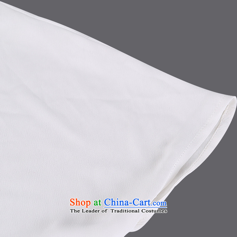 Of staff to increase the burden of 200 yards women thick mm long in the summer lapel short-sleeved chiffon white shirt cardigan relaxd the large white code 1356 XL 120 around 922.747, suitable for staff (smeilovly pixel) , , , shopping on the Internet