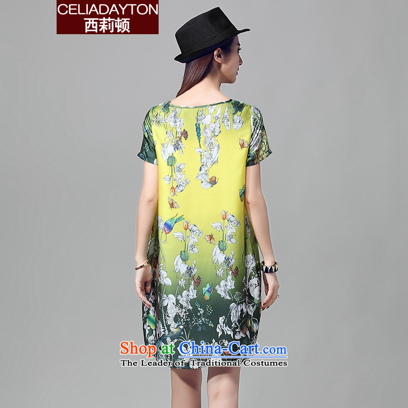 Szili Clinton thick mm summer noble stamp chiffon short-sleeved shirt skirts 2015 new thick sister relaxd stylish suit suits short skirts palace retro suit , L, Cecilia Medina Quiroga (celia dayton , , , shopping on the Internet