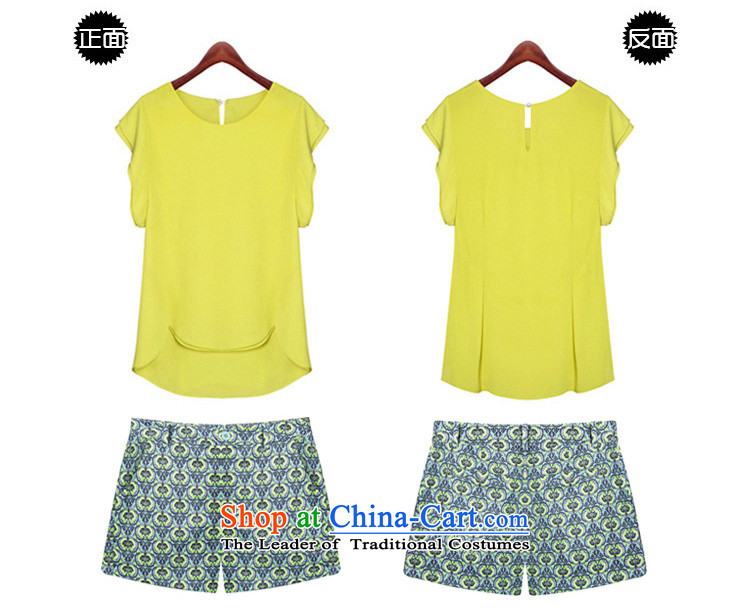 The new summer 2015 Zz&ff larger female 200 catties thick MM stylish short-sleeved shirt shorts chiffon leisure sports suits two kits shirt + shorts XXXXXL picture, prices, brand platters! The elections are supplied in the national character of distribution, so action, buy now enjoy more preferential! As soon as possible.
