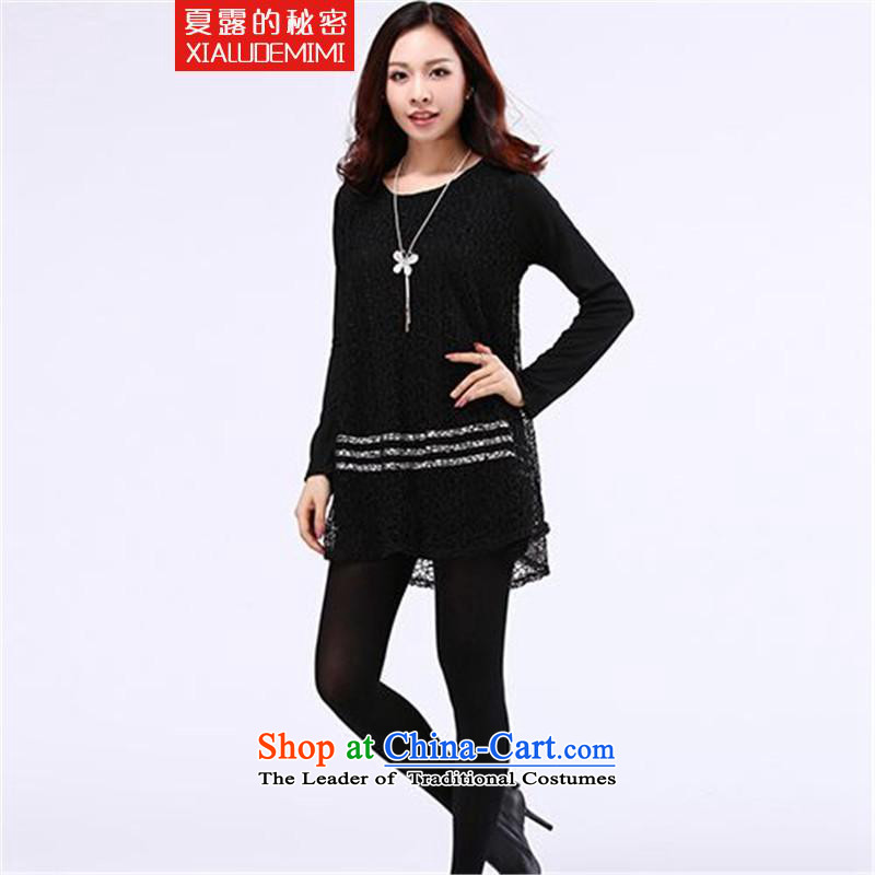 Summer terrace secret  2015 to increase the number of female graphics thin winter thick Korean forming the sister of the Netherlands T-shirt black large summer terrace of the 4XL, code secret (the SECRET OF THE CHARLOTTE , , , shopping on the Internet